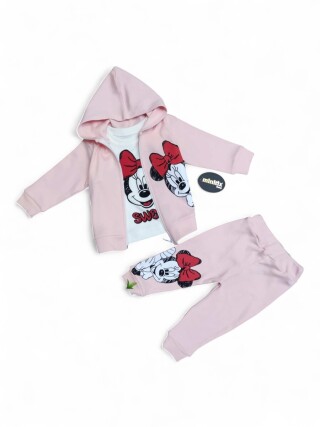 23536 пудровий костюм-трійка, 4 (9-24), <strong>9.5</strong>, демісезон