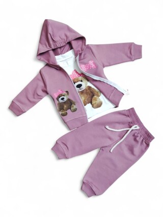 8421 теракотовий костюм-трійка, 4 (6-18), <strong>12</strong>, демісезон