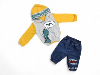 701 жовтий батнік-штани, 4 (9-24), <strong>7</strong>, демісезон