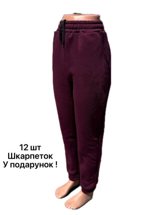 Брюки спорт жіночі бордовий, 5 (50-58), <strong>220</strong>, зима