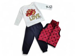 7030 червоний жилетка-реглан-штани, 3 (9-18), <strong>7.5</strong>, демісезон