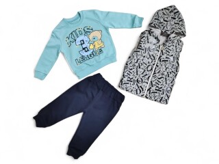 3085 т.бірюзовий жилетка-реглан-штани, 4 (9-24), <strong>12.5</strong>, демісезон