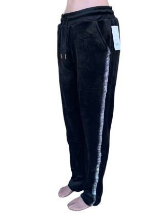 Спортивні штани велюр чорний, 6 (48-54), <strong>180</strong>, зима