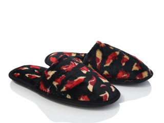 Капці чорний-червоний, 7 (41-45), <strong>155</strong>, демісезон