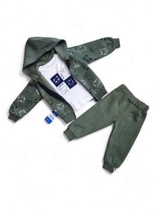 836 зелений батнік-кофта-штани, 4 (1-4), <strong>14</strong>, зима