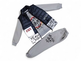 2520 сірий жилетка-кофта-штани, 5 (6-10), <strong>17.5</strong>, зима