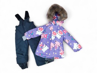 2330 бузковий напівкомбінезон-куртка, 5 (9-36), <strong>32.5</strong>, зима