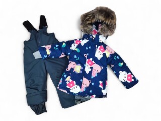 2330 т.синій напівкомбінезон-куртка, 5 (9-36), <strong>32.5</strong>, зима