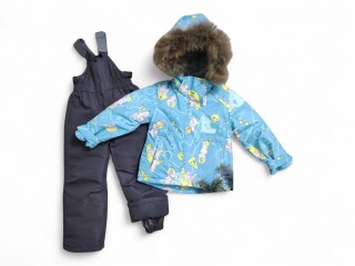 1329 блакитний напівкомбінезон-куртка, 5 (9-36), <strong>33</strong>, зима