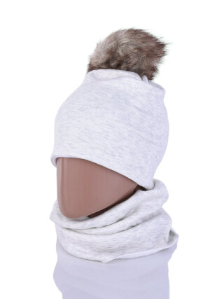 Y940-1 (шапка+баф) beige, 5 (48-52), <strong>115</strong>, зима