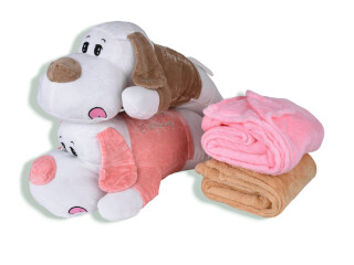 6208 (12119) собака іграшка (60х30) -плед 120x160 mix, 2 (One size), <strong>295</strong>