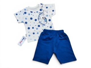 2610 комплект для малюків футболка-шорти т.синій, 4 (6-24), <strong>5.5</strong>, літо