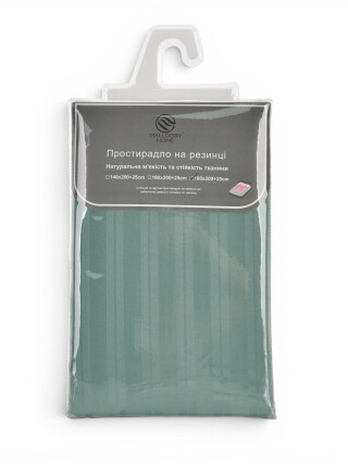 22129 (99203) green Простирадло на резинці (180x200+25), 2 (One size), <strong>310</strong>